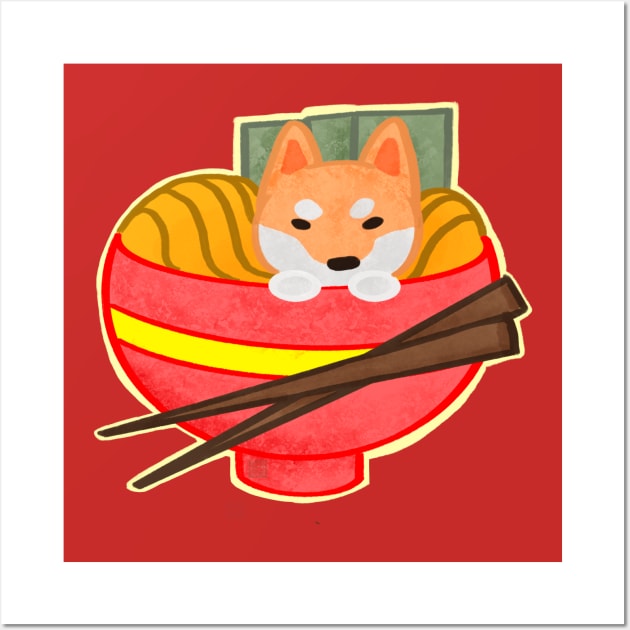 Shiba Ramen Wall Art by moonehrules